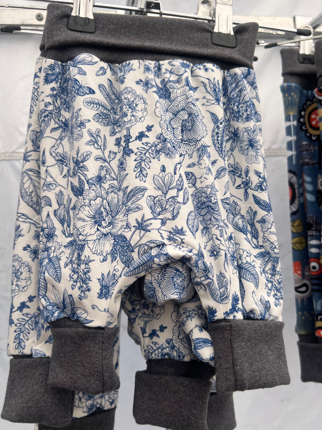 Blue & White Floral Harem/ Playpants
